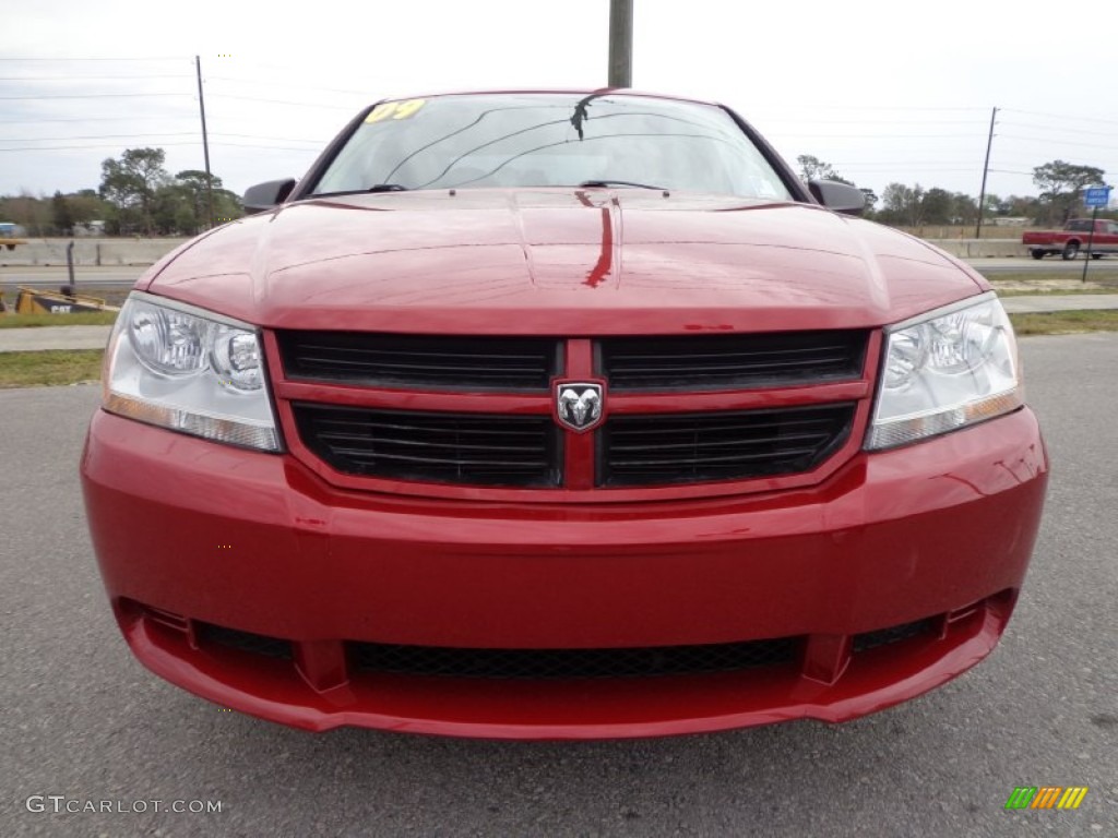 Inferno Red Crystal Pearl 2009 Dodge Avenger SXT Exterior Photo #77040405