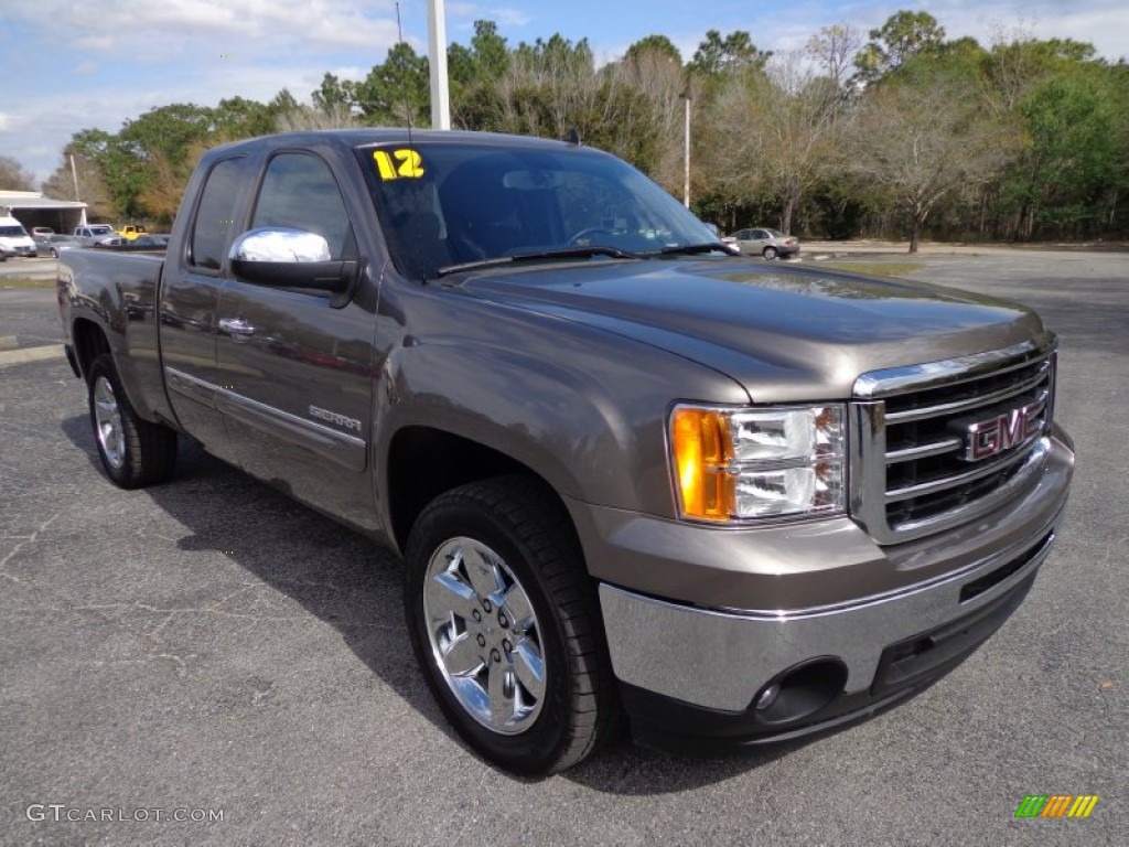 Mocha Steel Metallic 2012 GMC Sierra 1500 SLE Extended Cab Exterior Photo #77040573