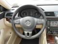 Cornsilk Beige Steering Wheel Photo for 2013 Volkswagen Passat #77040705