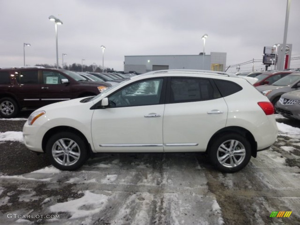 Pearl White 2013 Nissan Rogue SV AWD Exterior Photo #77040855