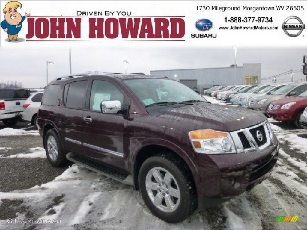 2013 Armada Platinum 4WD - Midnight Garnet / Almond photo #1