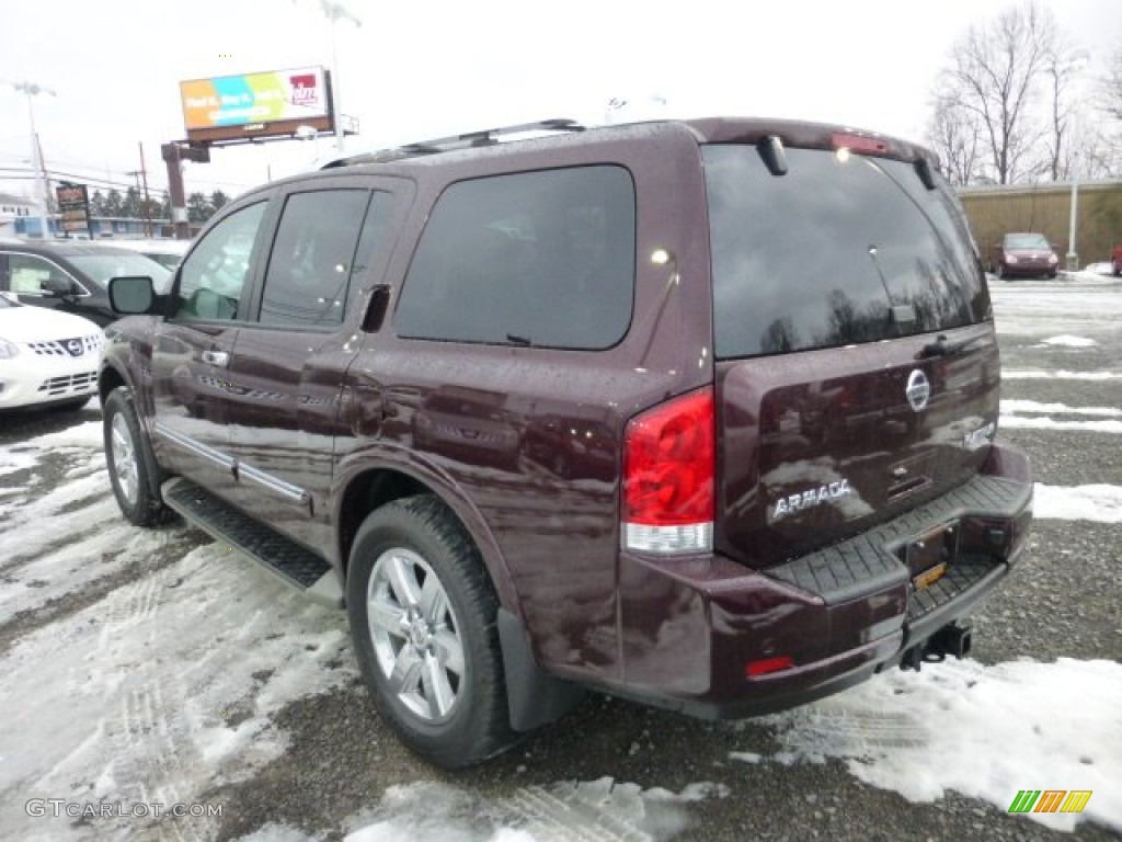 2013 Armada Platinum 4WD - Midnight Garnet / Almond photo #5