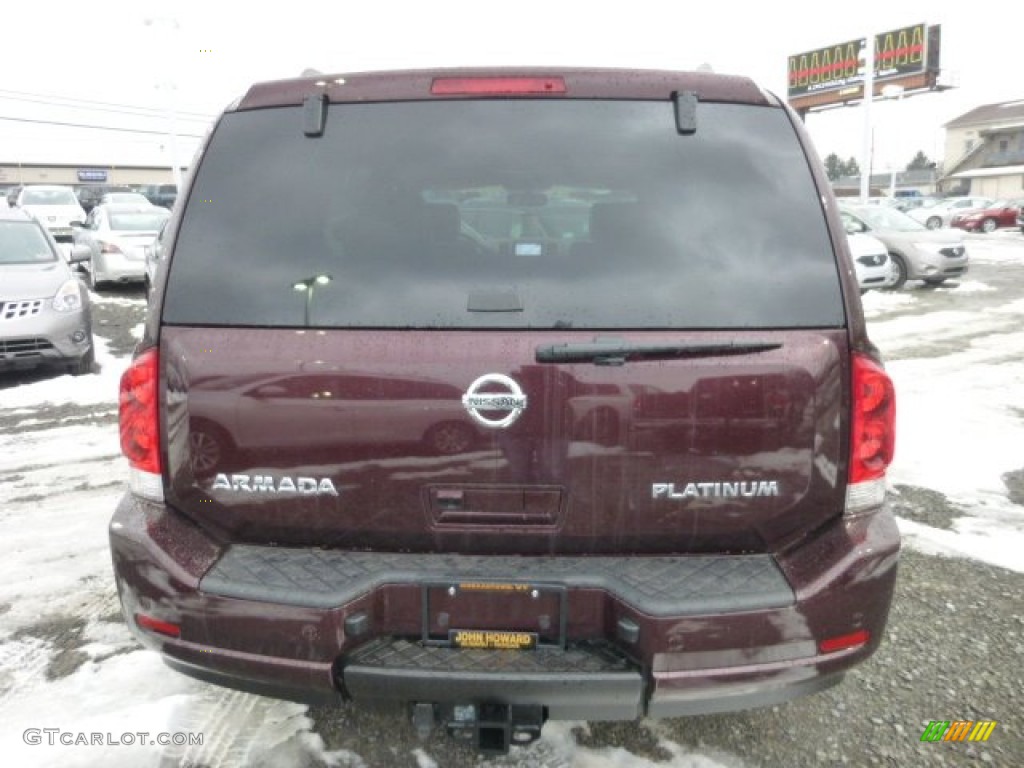 2013 Armada Platinum 4WD - Midnight Garnet / Almond photo #6