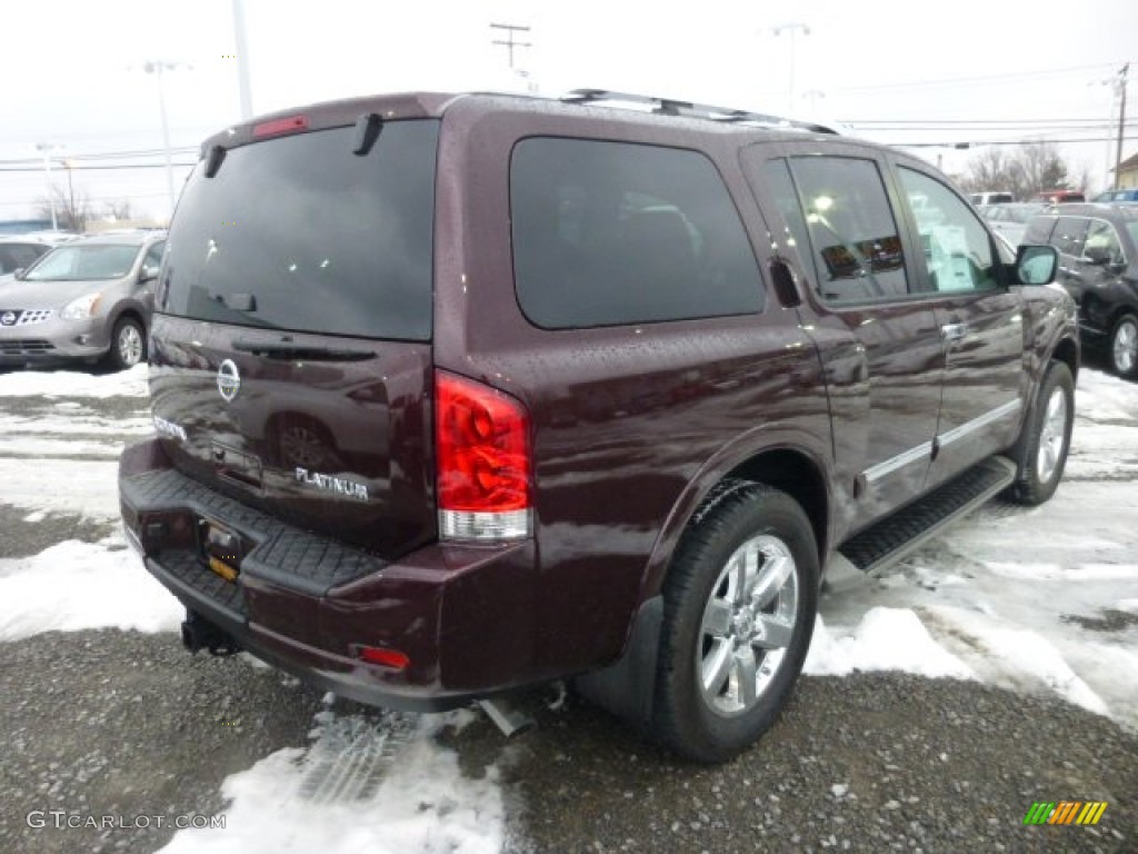 2013 Armada Platinum 4WD - Midnight Garnet / Almond photo #7