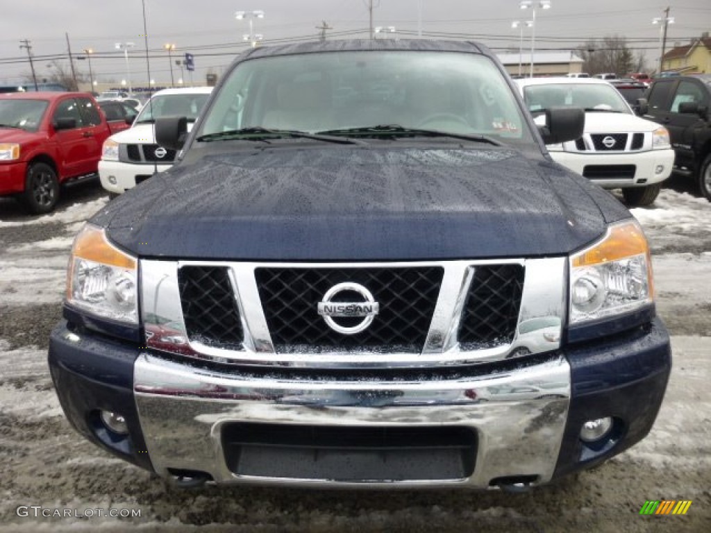 2012 Titan SV Crew Cab 4x4 - Navy Blue / Almond photo #2