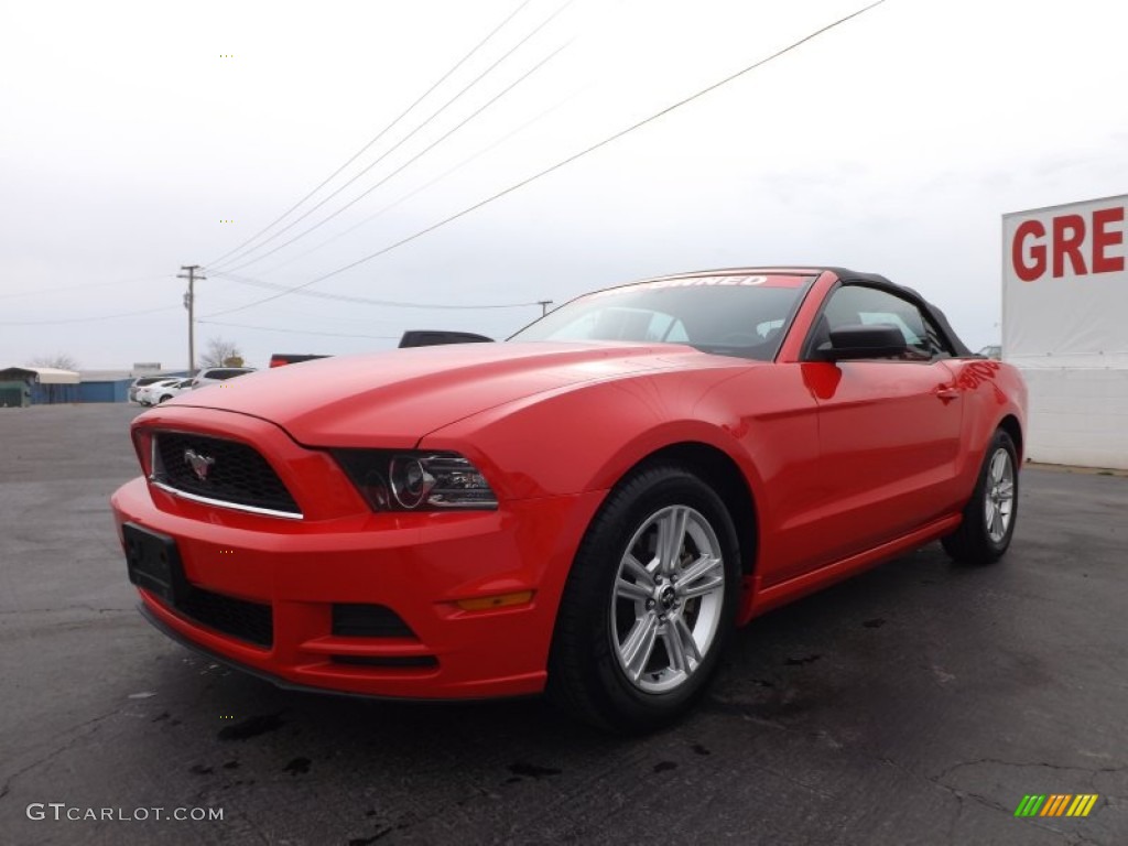 2013 Mustang V6 Convertible - Race Red / Charcoal Black photo #4