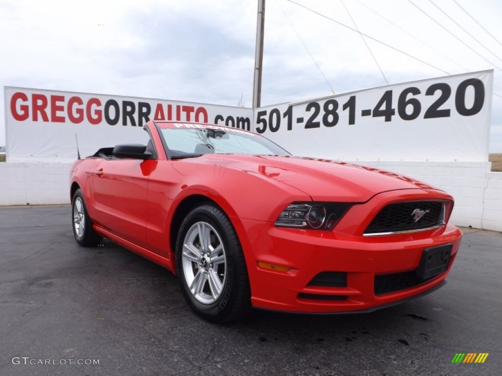 2013 Mustang V6 Convertible - Race Red / Charcoal Black photo #12