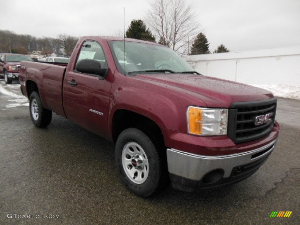 2013 Sierra 1500 Regular Cab 4x4 - Sonoma Red Metallic / Dark Titanium photo #4