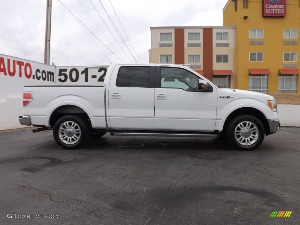 2011 F150 Lariat SuperCrew - Oxford White / Pale Adobe photo #10