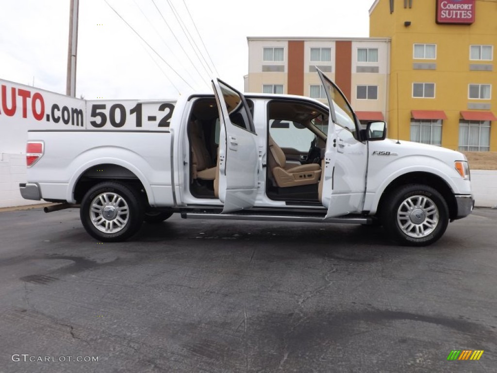 2011 F150 Lariat SuperCrew - Oxford White / Pale Adobe photo #11