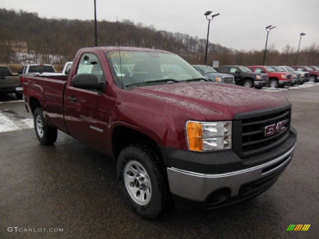 2013 Sierra 1500 Regular Cab 4x4 - Sonoma Red Metallic / Dark Titanium photo #4
