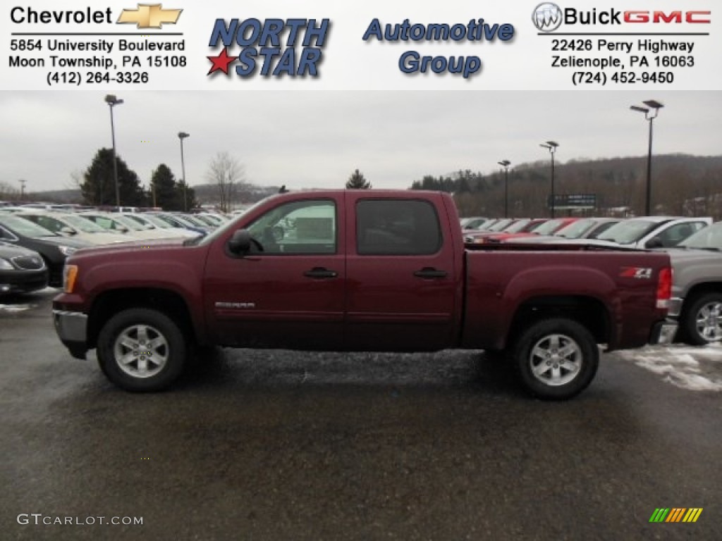 2013 Sierra 1500 SLE Crew Cab 4x4 - Sonoma Red Metallic / Ebony photo #1