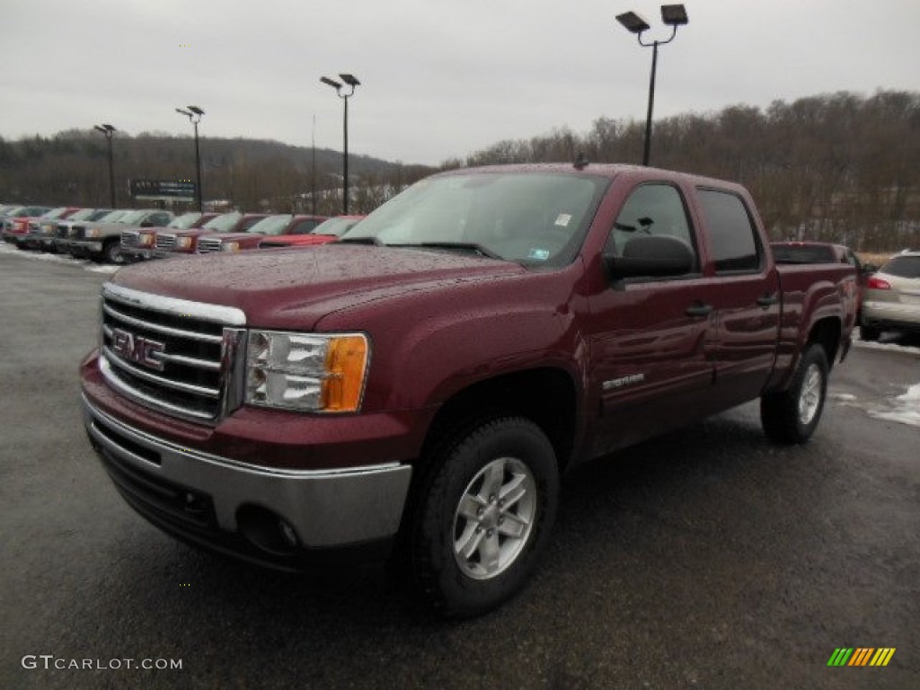 2013 Sierra 1500 SLE Crew Cab 4x4 - Sonoma Red Metallic / Ebony photo #2