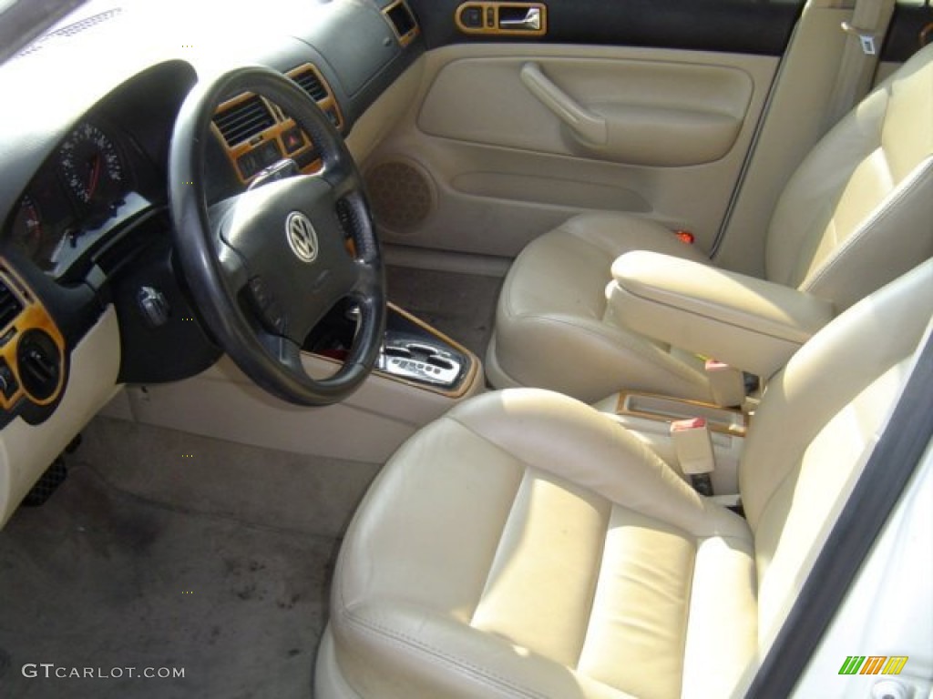 2002 Jetta GLS 1.8T Sedan - Cool White / Beige photo #4