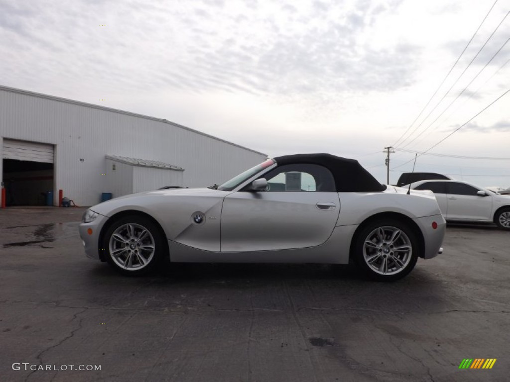 Titanium Silver Metallic 2005 BMW Z4 3.0i Roadster Exterior Photo #77046478