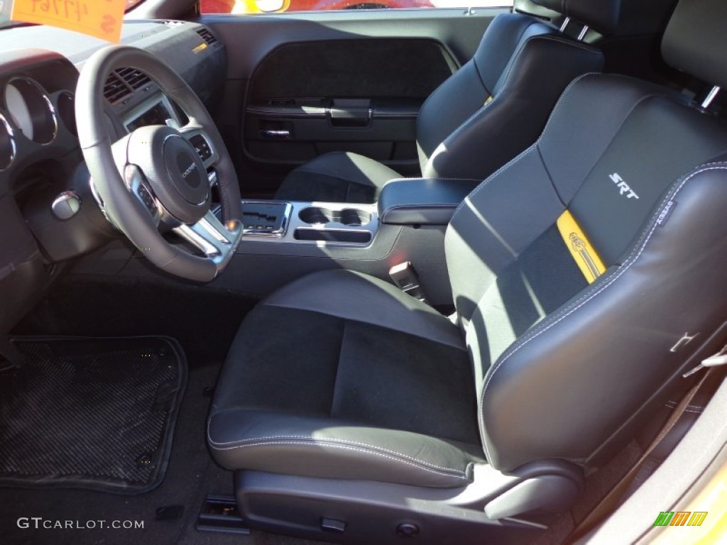Dark Slate Gray Interior 2012 Dodge Challenger SRT8 Yellow Jacket Photo #77046562