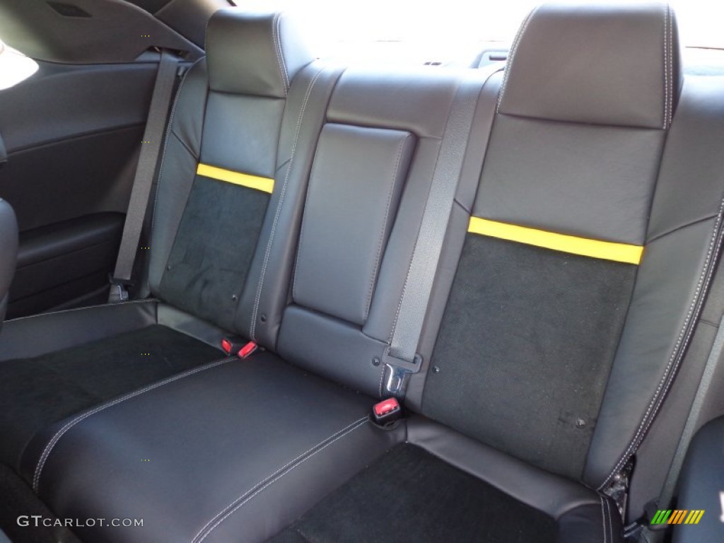 2012 Dodge Challenger SRT8 Yellow Jacket Rear Seat Photo #77046583