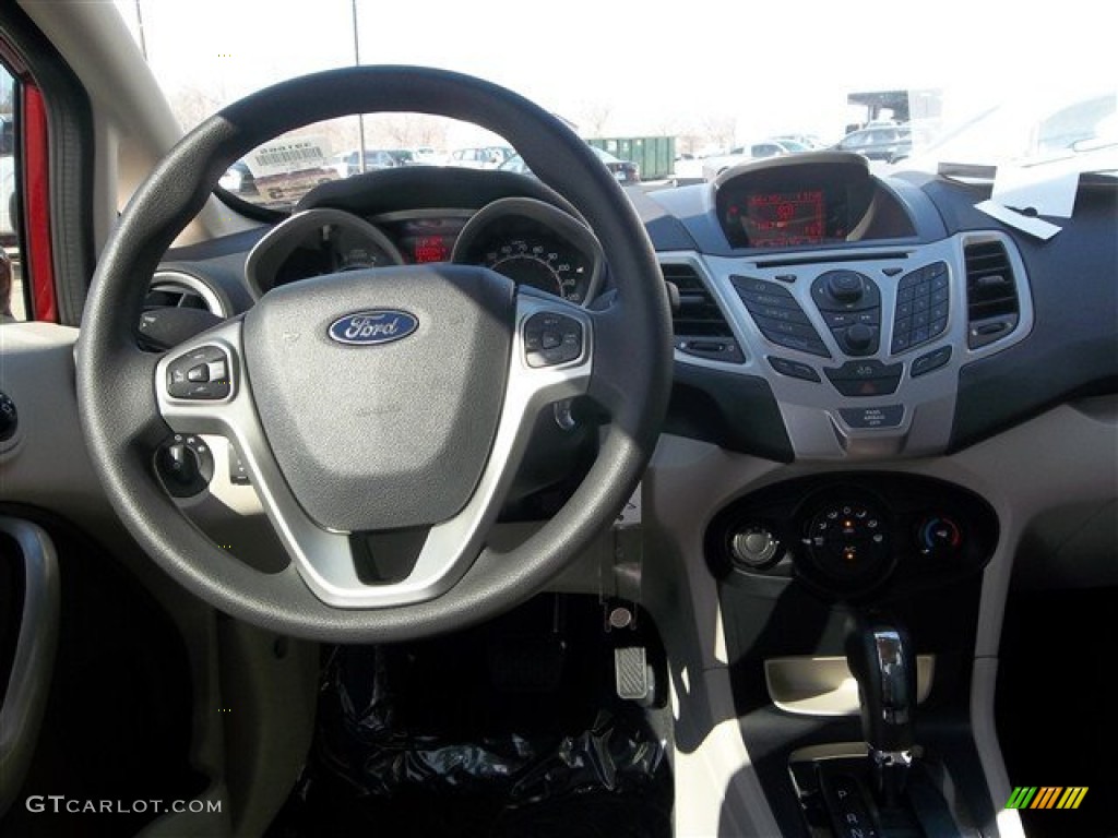 2013 Fiesta SE Sedan - Ruby Red / Charcoal Black/Light Stone photo #16