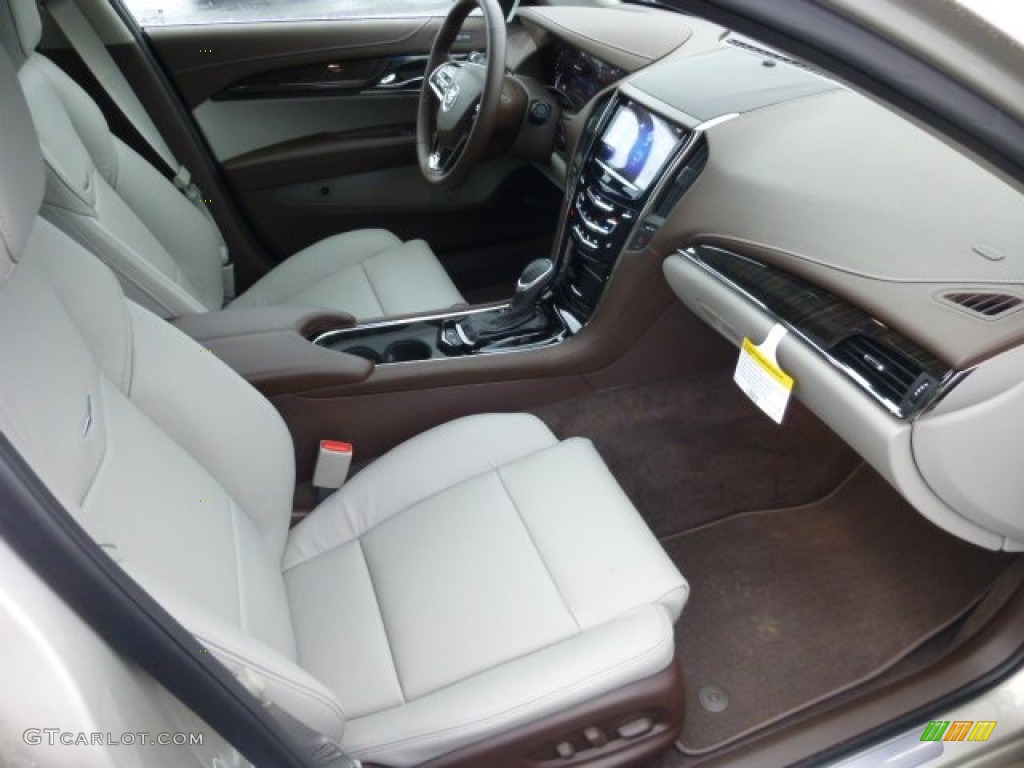 Light Platinum/Brownstone Accents Interior 2013 Cadillac ATS 2.0L Turbo Luxury AWD Photo #77047858