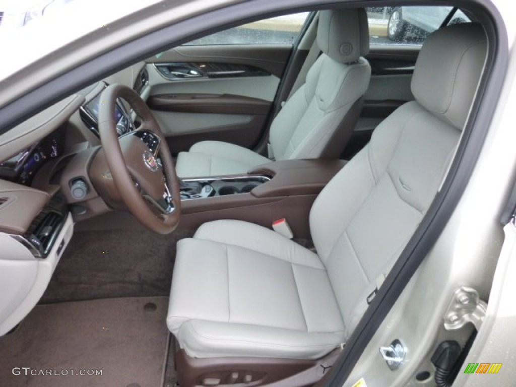 Light Platinum/Brownstone Accents Interior 2013 Cadillac ATS 2.0L Turbo Luxury AWD Photo #77047933