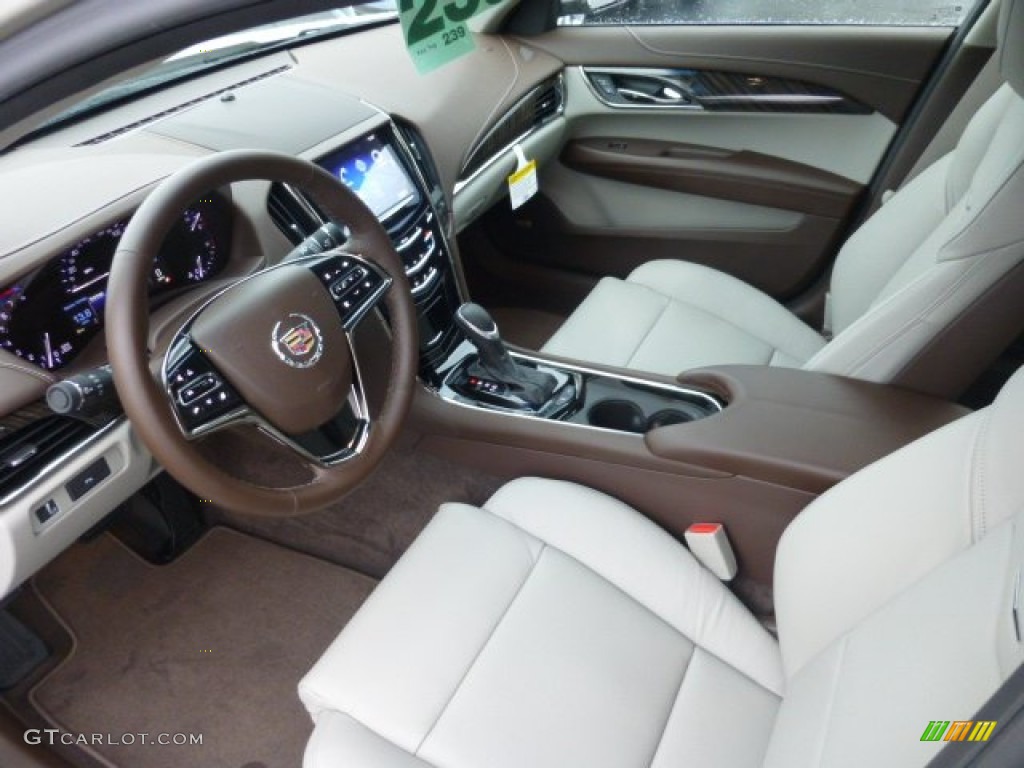 Light Platinum/Brownstone Accents Interior 2013 Cadillac ATS 2.0L Turbo Luxury AWD Photo #77047951