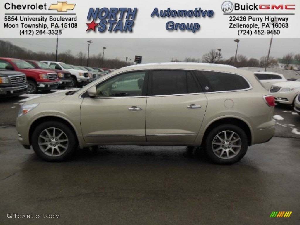 2013 Enclave Leather AWD - Champagne Silver Metallic / Choccachino Leather photo #1