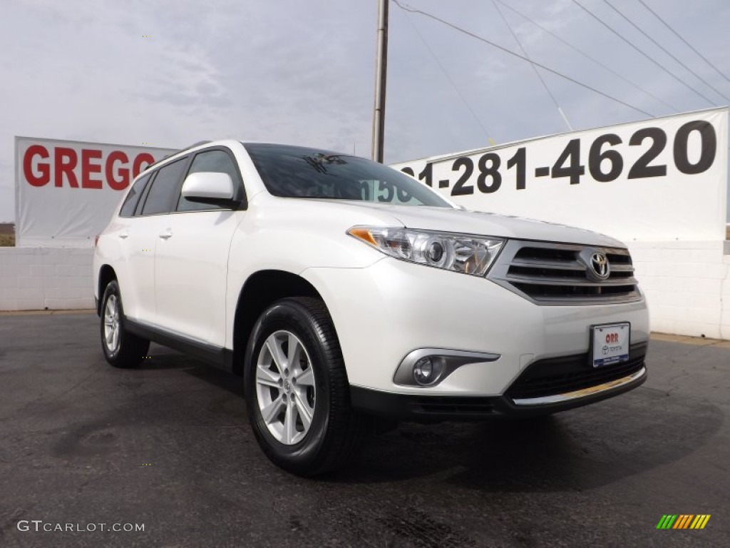 2013 Highlander V6 - Blizzard White Pearl / Sand Beige photo #1
