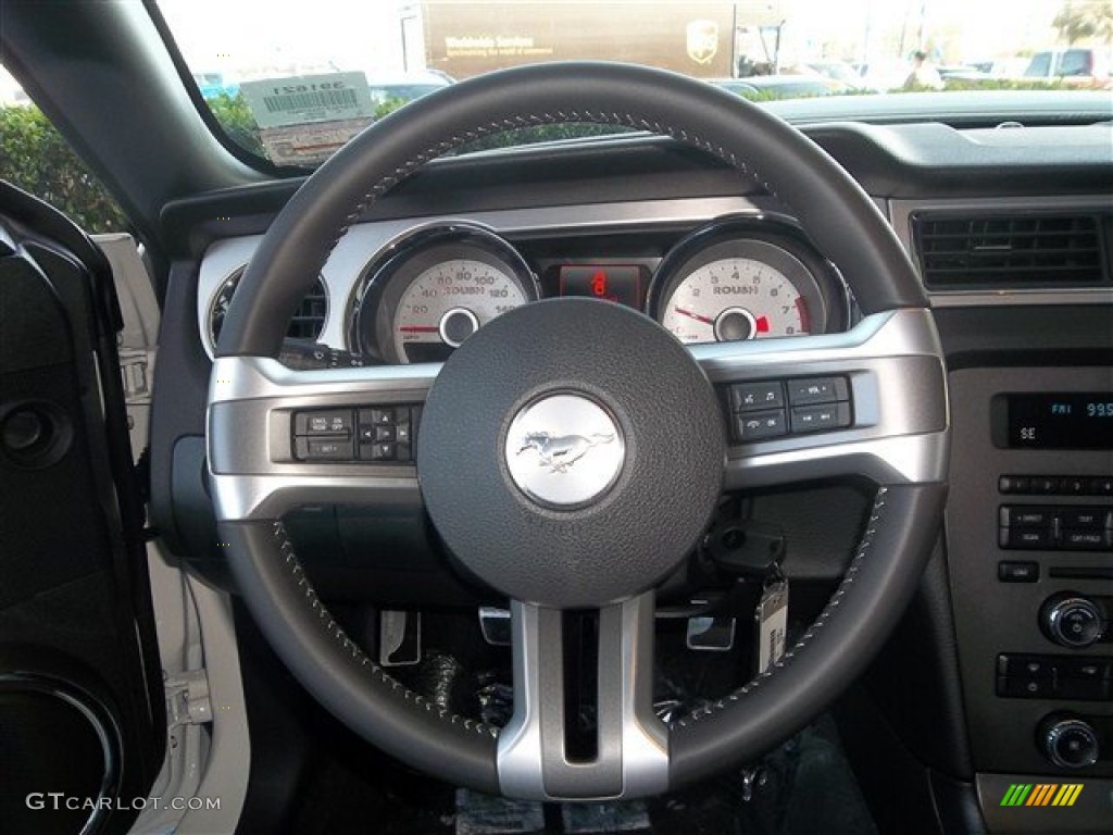 2013 Ford Mustang Roush Stage 1 Coupe Roush Black Steering Wheel Photo #77049550