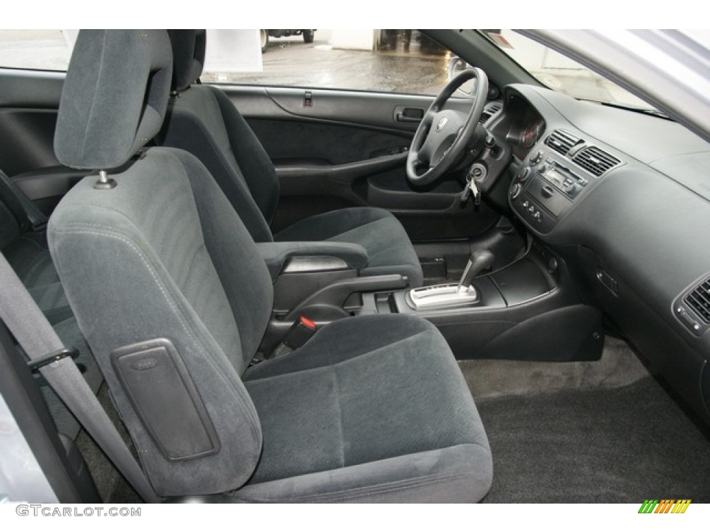 Black Interior 2005 Honda Civic EX Coupe Photo #77049785