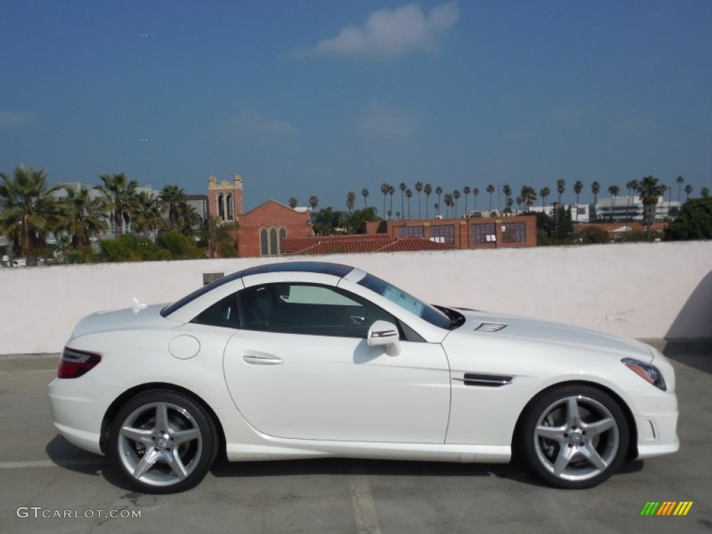 2013 SLK 350 Roadster - Diamond White Metallic / Black photo #7