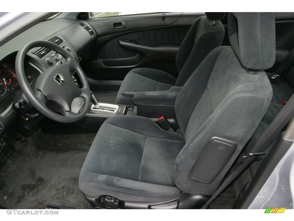 Black Interior 2005 Honda Civic EX Coupe Photo #77049838