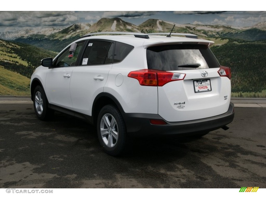 2013 RAV4 XLE AWD - Super White / Beige photo #2