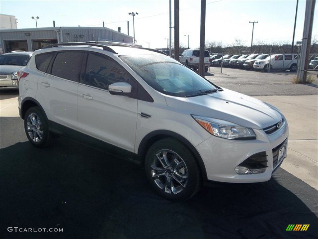 2013 Escape SEL 2.0L EcoBoost - White Platinum Metallic Tri-Coat / Medium Light Stone photo #9