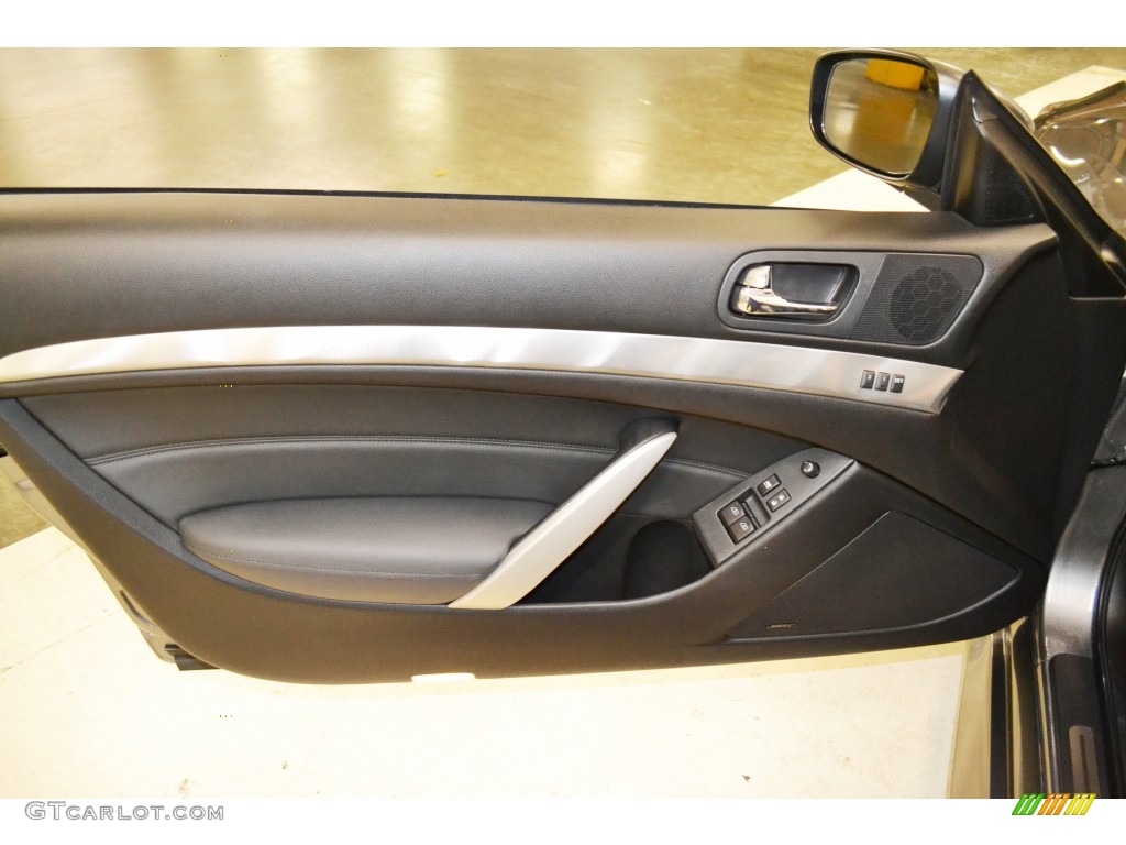 2011 Infiniti G 37 IPL Coupe Graphite Door Panel Photo #77053024