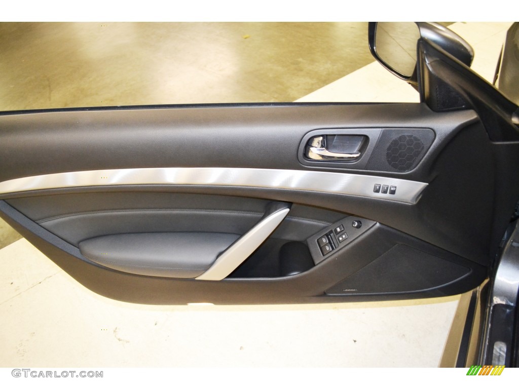 2011 Infiniti G 37 IPL Coupe Graphite Door Panel Photo #77053288
