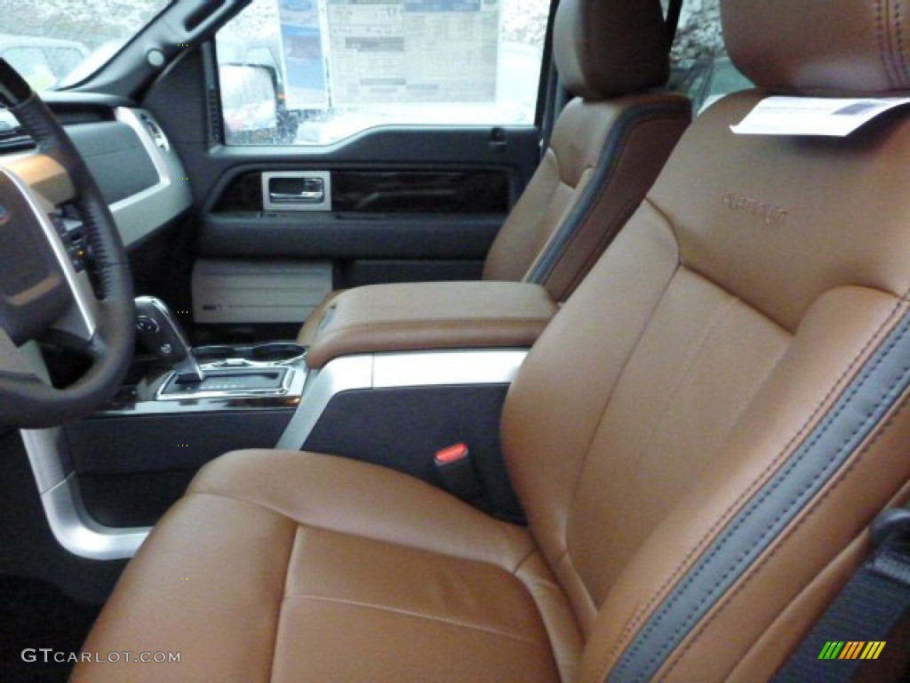 Platinum Unique Pecan Leather Interior 2013 Ford F150 Platinum SuperCrew 4x4 Photo #77054095