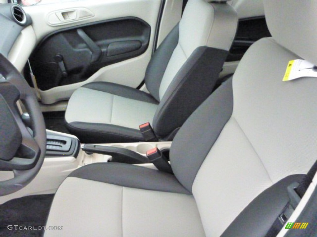 2013 Fiesta S Sedan - Oxford White / Charcoal Black/Light Stone photo #8