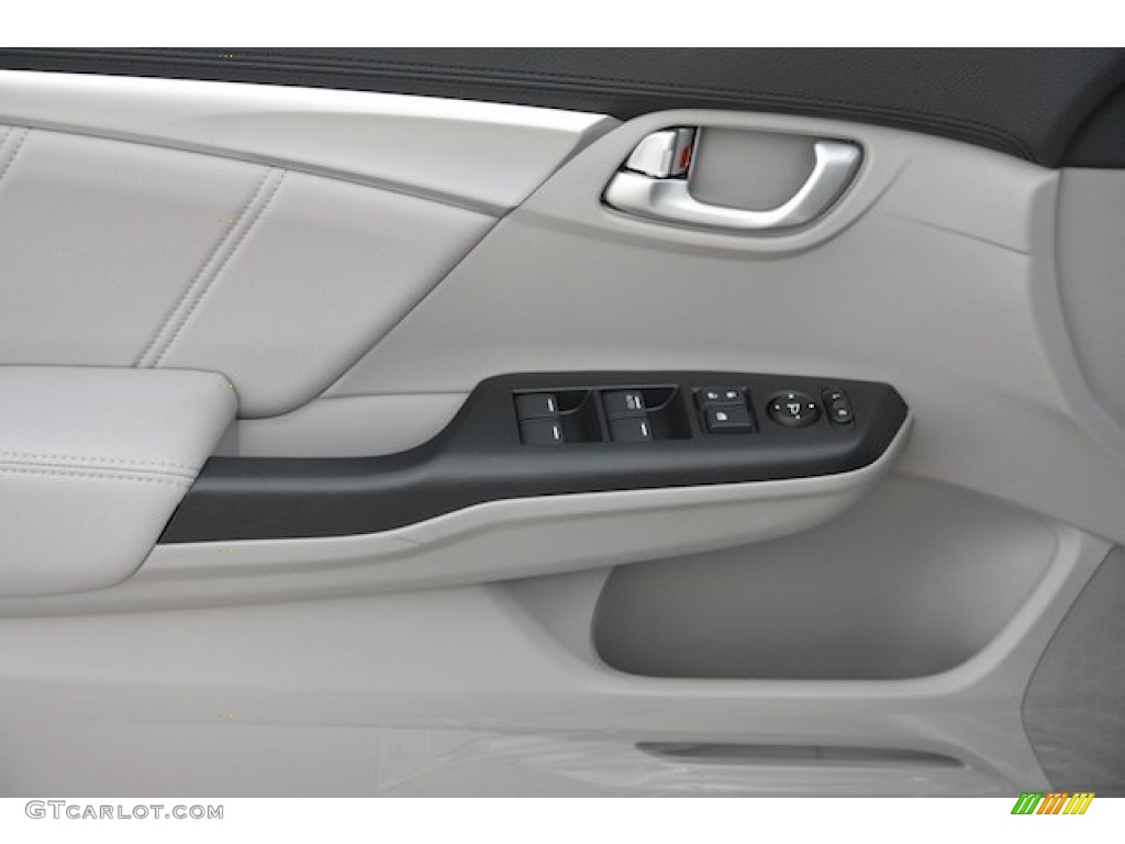 2013 Civic EX-L Sedan - Polished Metal Metallic / Gray photo #11