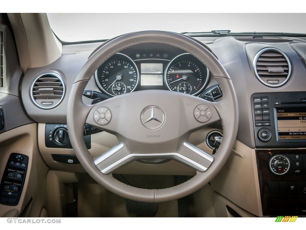 2010 Mercedes-Benz ML 350 Cashmere Steering Wheel Photo #77058276