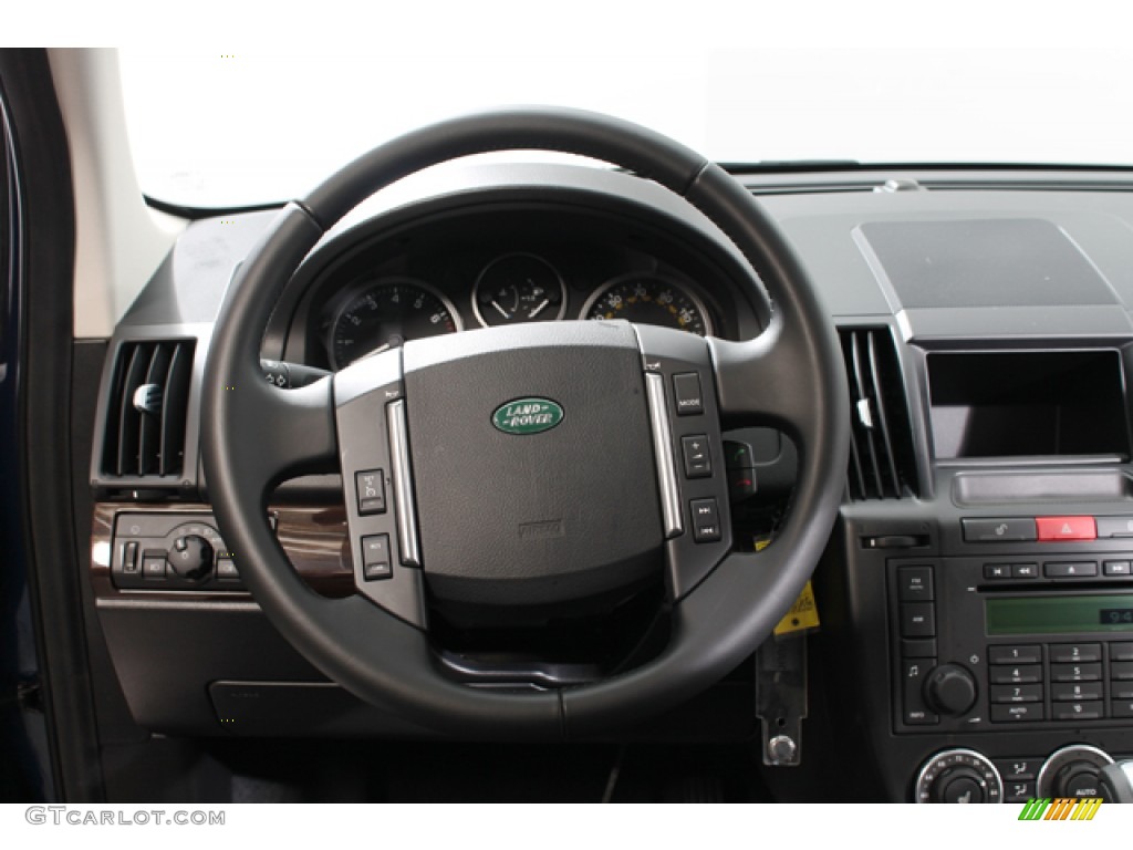2012 Land Rover LR2 3.2 Ebony Steering Wheel Photo #77058425