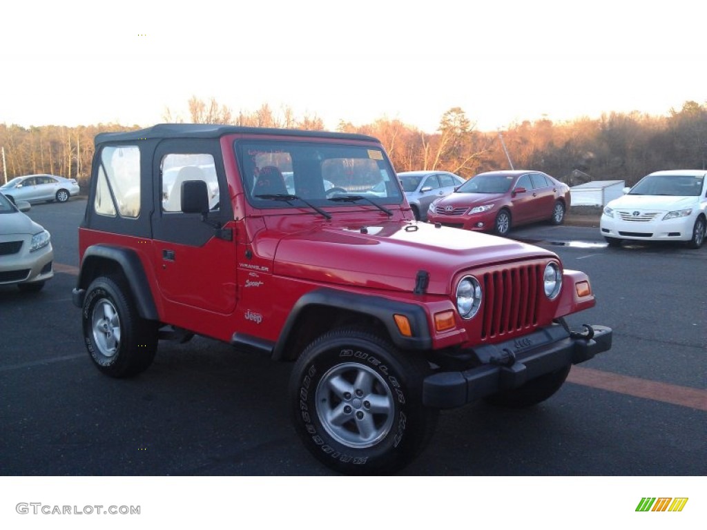 2000 Wrangler Sport 4x4 - Stone White / Agate photo #2