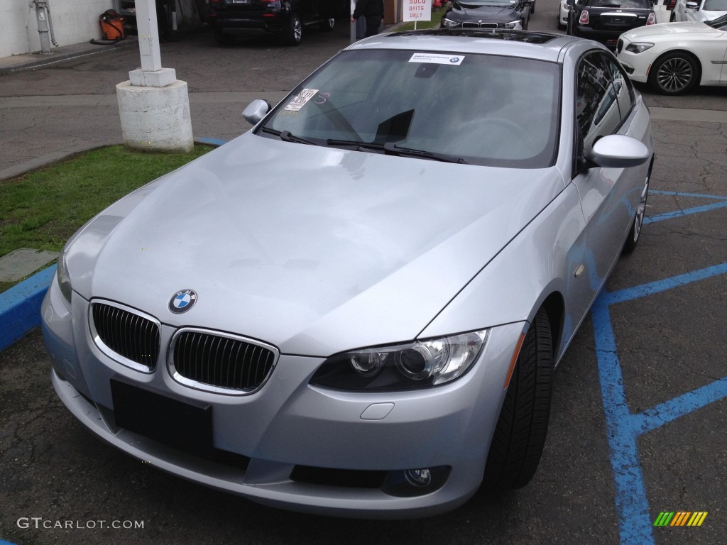 2009 3 Series 328i Coupe - Titanium Silver Metallic / Black photo #2