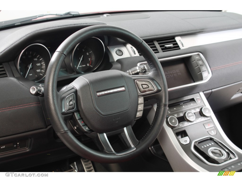 2012 Land Rover Range Rover Evoque Coupe Dynamic Dynamic Ebony/Pimento Dashboard Photo #77059135