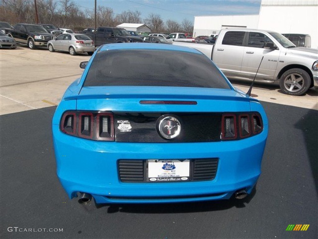 2013 Mustang V6 Coupe - Grabber Blue / Charcoal Black photo #5