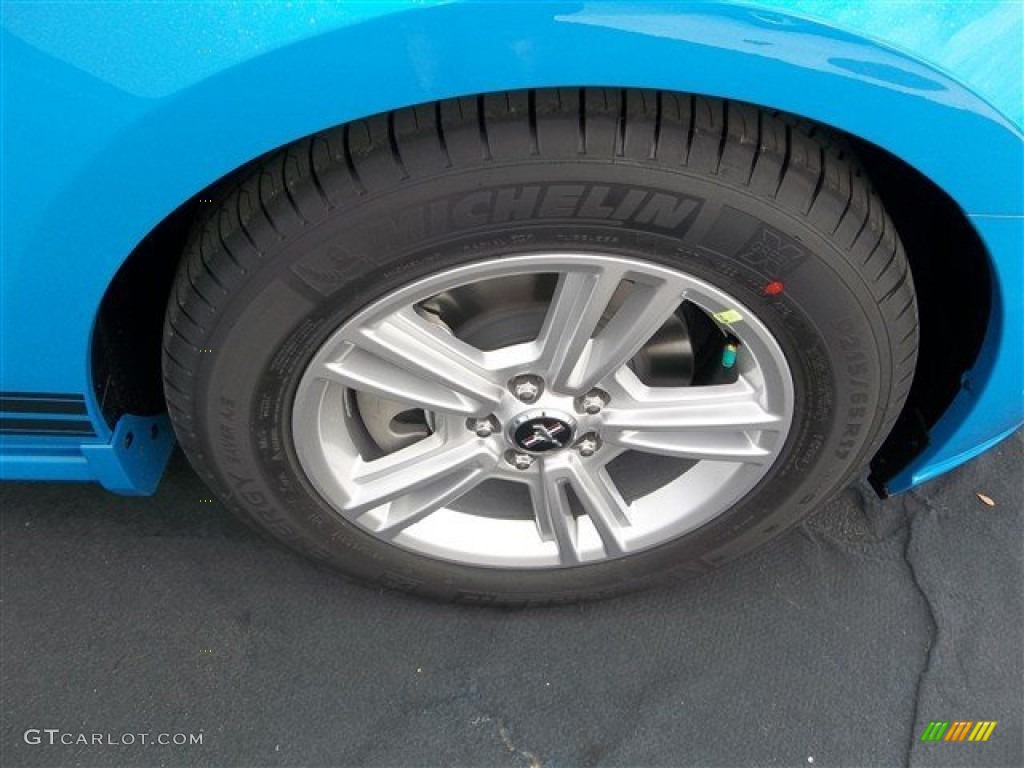 2013 Mustang V6 Coupe - Grabber Blue / Charcoal Black photo #8