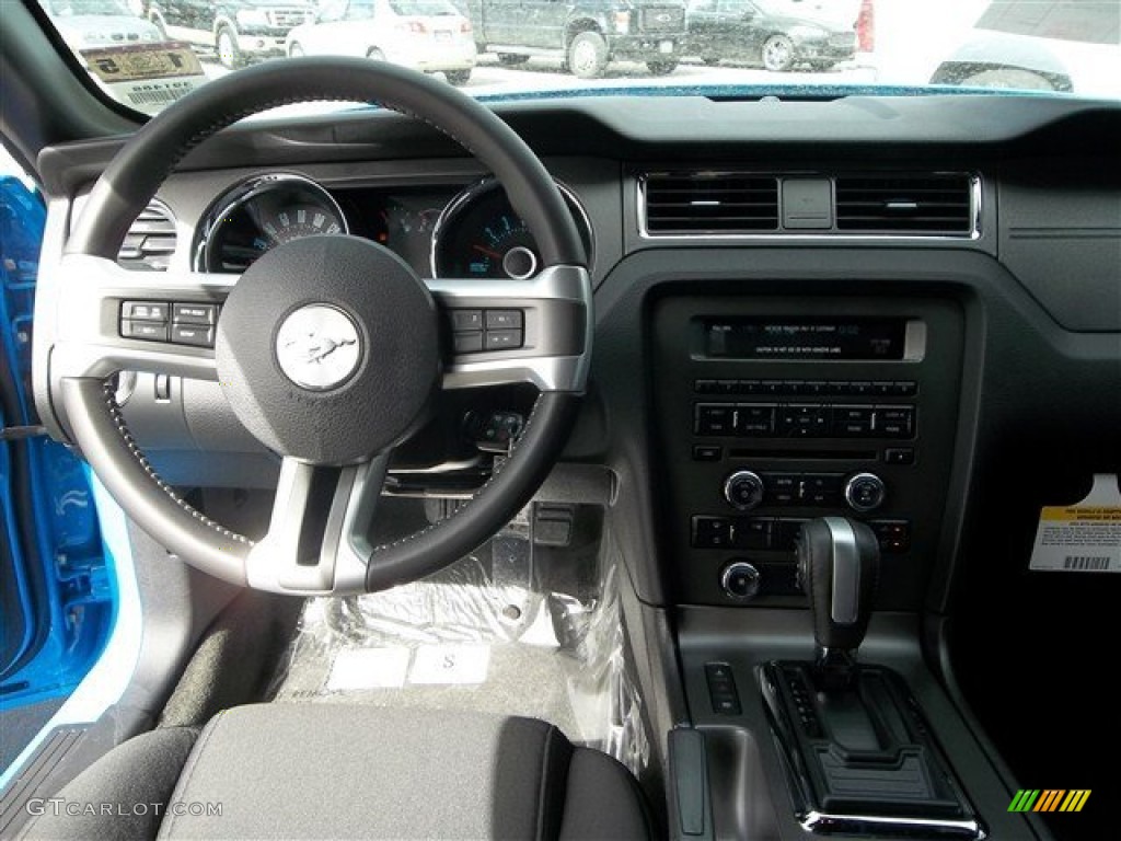 2013 Mustang V6 Coupe - Grabber Blue / Charcoal Black photo #13