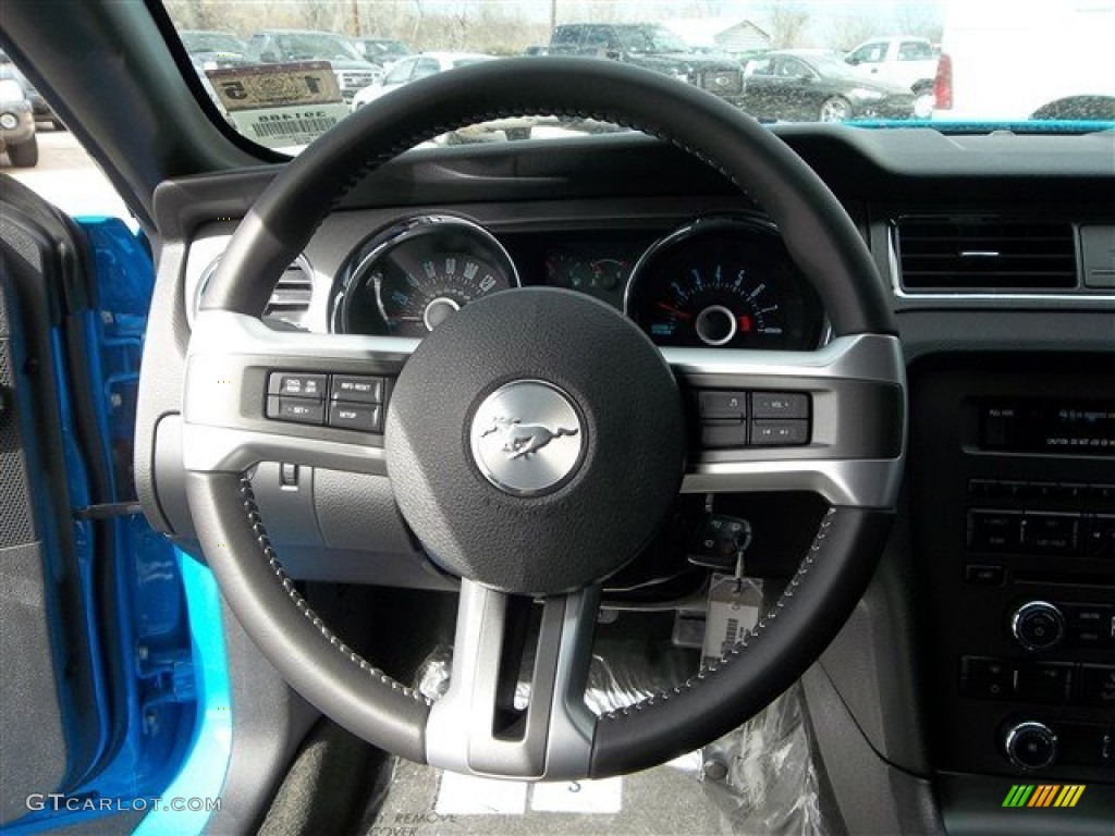 2013 Mustang V6 Coupe - Grabber Blue / Charcoal Black photo #14