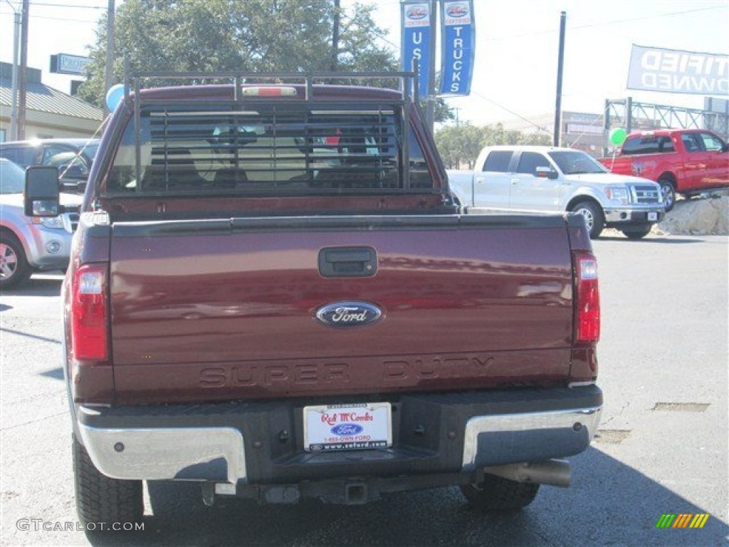 2008 F250 Super Duty XLT Crew Cab - Dark Toreador Red / Medium Stone photo #6