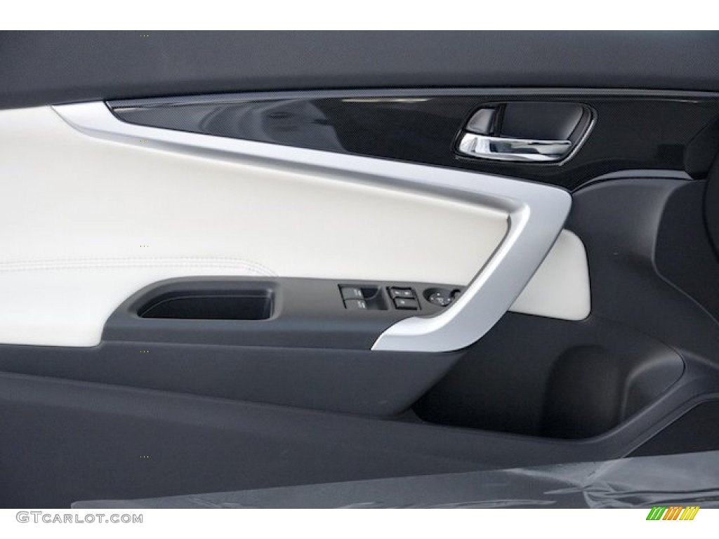 2013 Honda Accord EX-L Coupe Black/Ivory Door Panel Photo #77061817