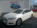 2013 White Platinum Metallic Tri-coat Ford Fusion SE 1.6 EcoBoost  photo #2